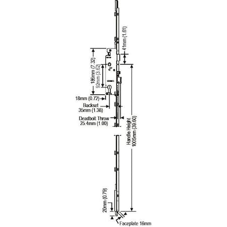 Strybuc Manual Shootbolt Lock Ext 850-8779263